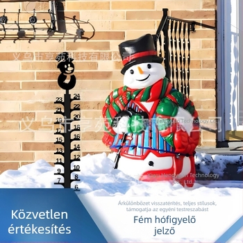 Hójelző – fém geometriai dekoráció kültéren (Anyag: Vas; Kategória: Geometria; Alkalmazható: Általános; Anyagtípus: Fém)