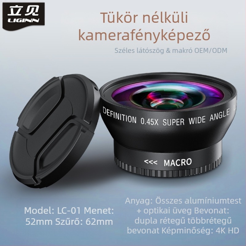LC01-05 Univerzális többszörös bevonat UV-szűrő tükör nélküli kamerához – univerzális interfesz