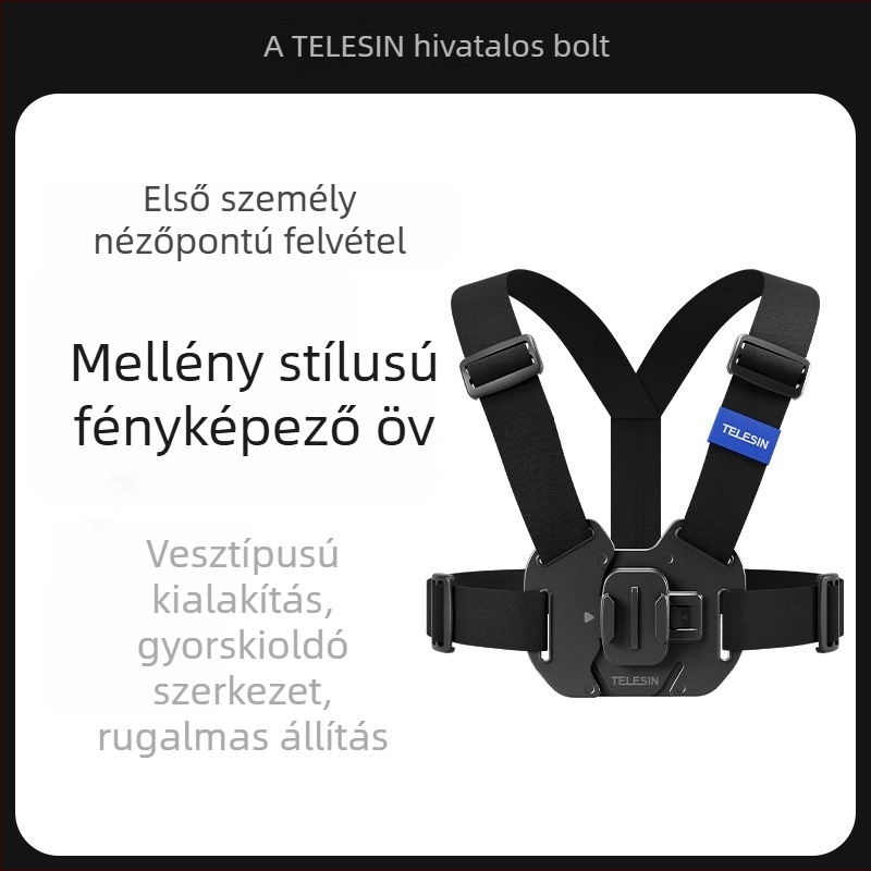 TELESIN univerzális akciókamera tartó GoPro 12, Insta360 X3/X4 és DJI Action 5/4/3 kompatibilis