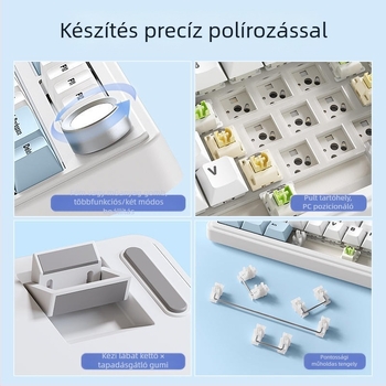 Wolf Spider F75 mechanikus billentyűzet – 75 gomb, gasket szerkezet, hot-swappable, RGB háttérvilágítás, három módú csatlakozás