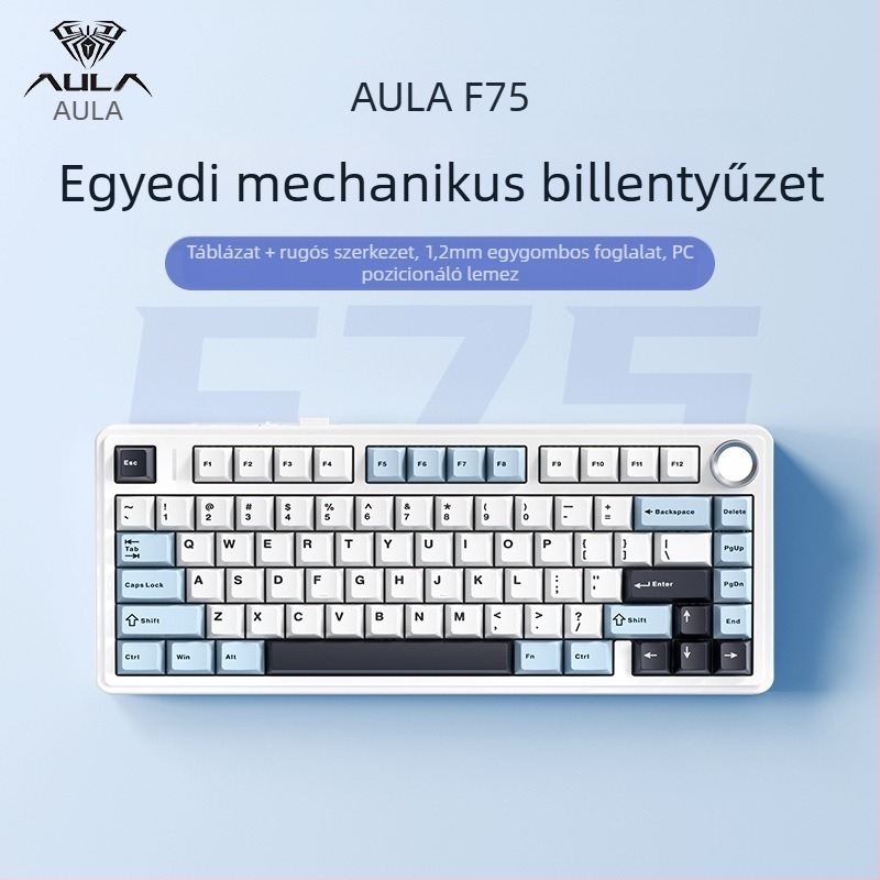 Wolf Spider F75 mechanikus billentyűzet – 75 gomb, gasket szerkezet, hot-swappable, RGB háttérvilágítás, három módú csatlakozás