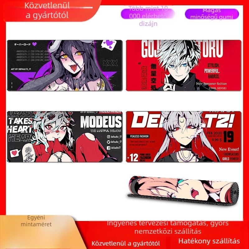 Cyber gamer egérpad, természetes gumi, csúszásmentes, hőtranszfer nyomtatás