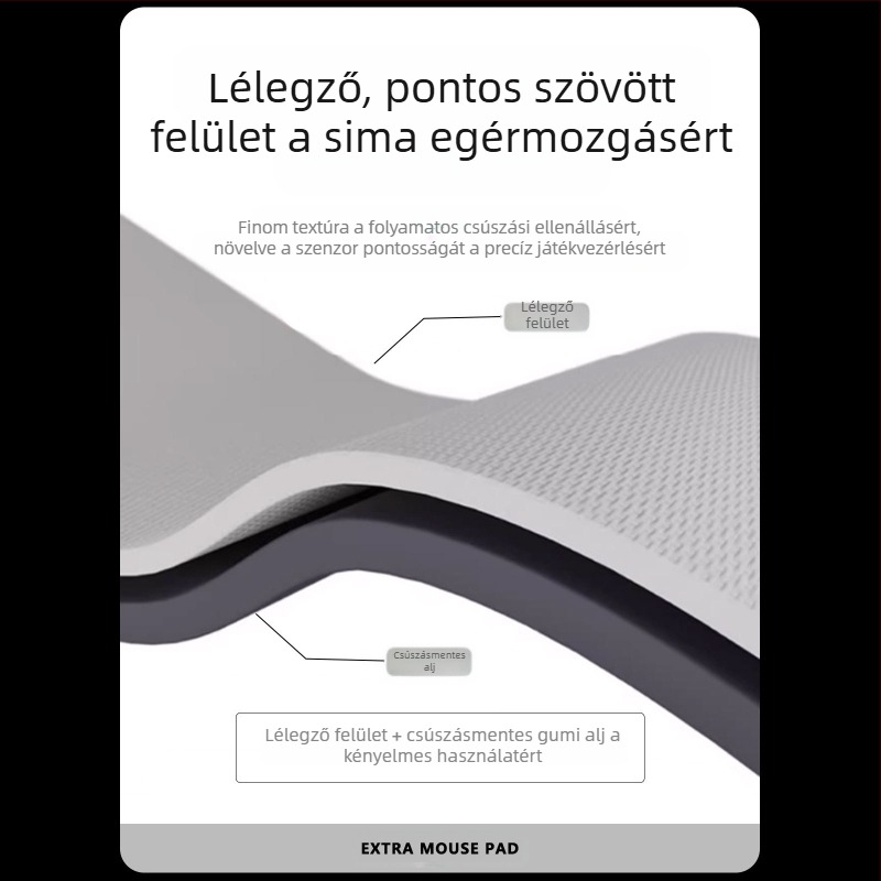 Cyber gamer egérpad, természetes gumi, csúszásmentes, hőtranszfer nyomtatás