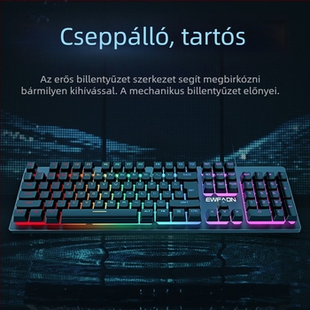 Forerunner GX300 gamer billentyűzet és egér készlet, USB kábellel, 1600dpi optikai, háttérvilágítás, ergonómikus
