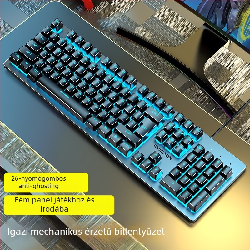 Forerunner GX300 gamer billentyűzet és egér készlet, USB kábellel, 1600dpi optikai, háttérvilágítás, ergonómikus