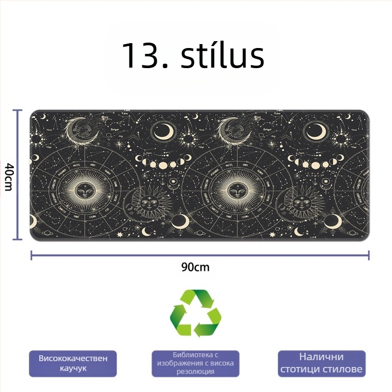 Nagy csúszásmentes, vastag asztali matrac játékhoz és irodába – egér és billentyűzet pad, természetes gumiból, méretek 300×800×3 mm vagy 400×900×3 mm