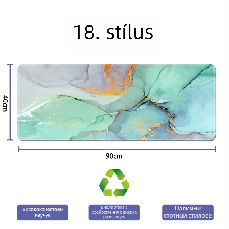 Nagy csúszásmentes, vastag asztali matrac játékhoz és irodába – egér és billentyűzet pad, természetes gumiból, méretek 300×800×3 mm vagy 400×900×3 mm