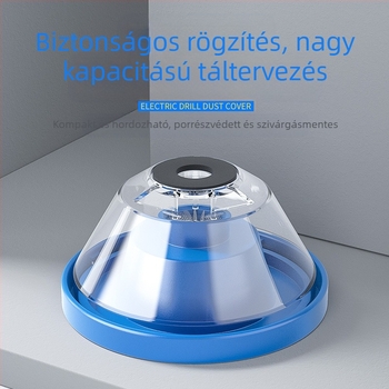 Porvédő sapka kézi/ütvefúróhoz porzsákkal – Kirin Arm, műanyag