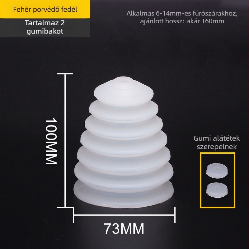Porvédő sapka kézi/ütvefúróhoz porzsákkal – Kirin Arm, műanyag