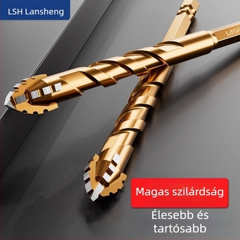 Négyélű, fogazott excentrikus fúrófej kerámia lapok és beton fúrásához – száraz fúrás, ultra-keménység