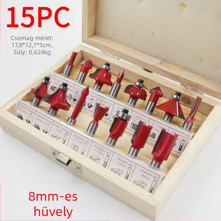 Faipari maró Bakelit fejjel, készlet 12 db/15 db