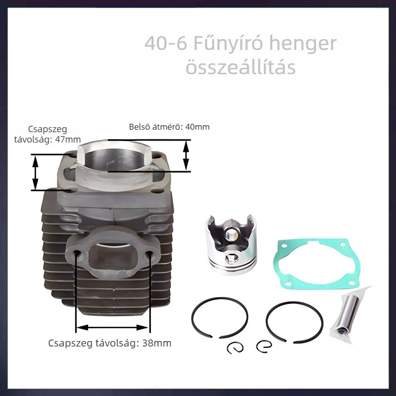 Kéthordós fűkasza hengerfej — fém, fűkasza/kertészeti géphez, 0,43 kg, kompatibilis a 40-5/430 és 40-6/44-5/48F modellekkel