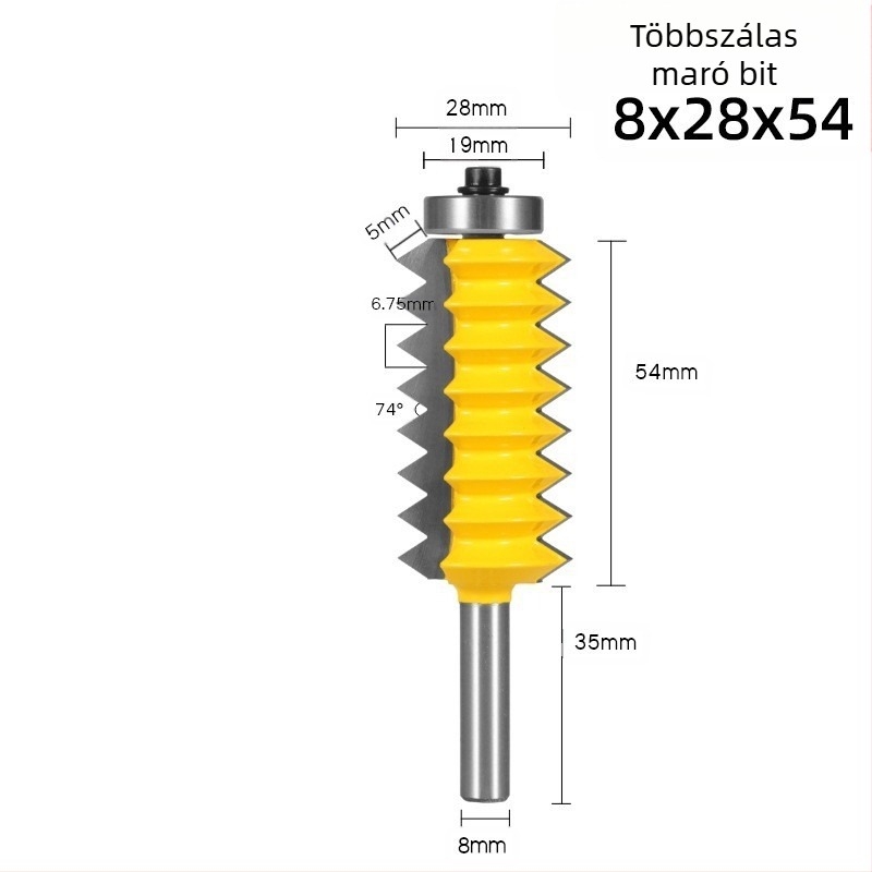 Többszörös fogú mortise-hoz használt fúrófa — fafaragó felhasználásra