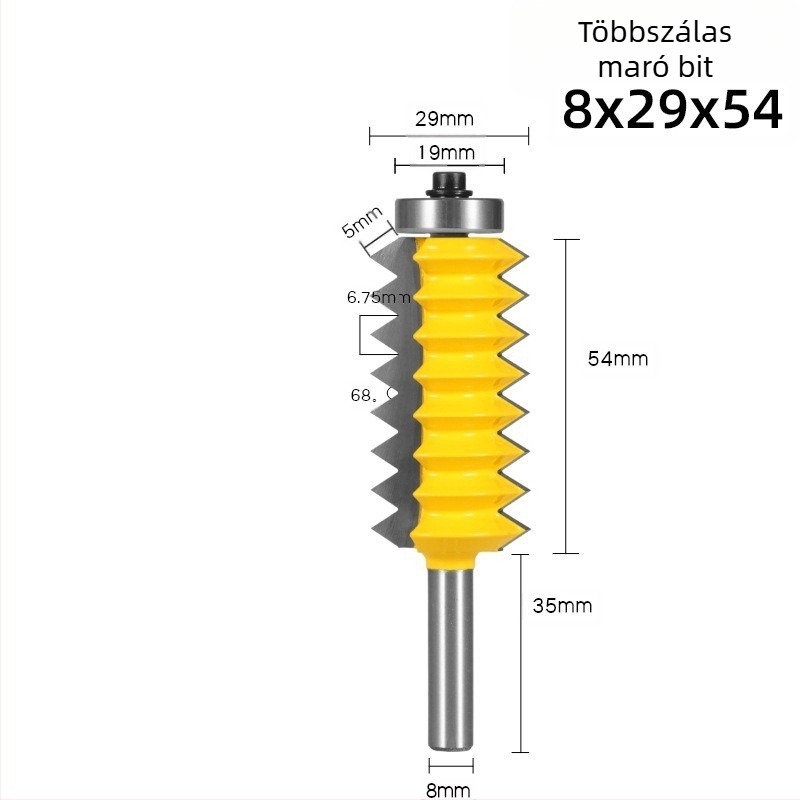 Többszörös fogú mortise-hoz használt fúrófa — fafaragó felhasználásra