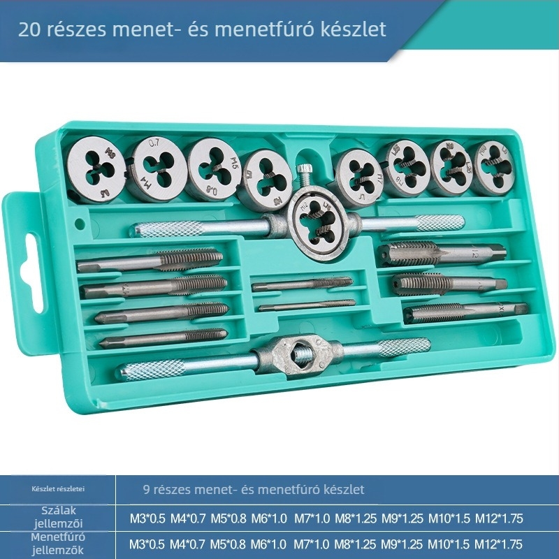 Maib menet közbeni menetesítő készlet: kézi tapping eszköz és fúrófejek