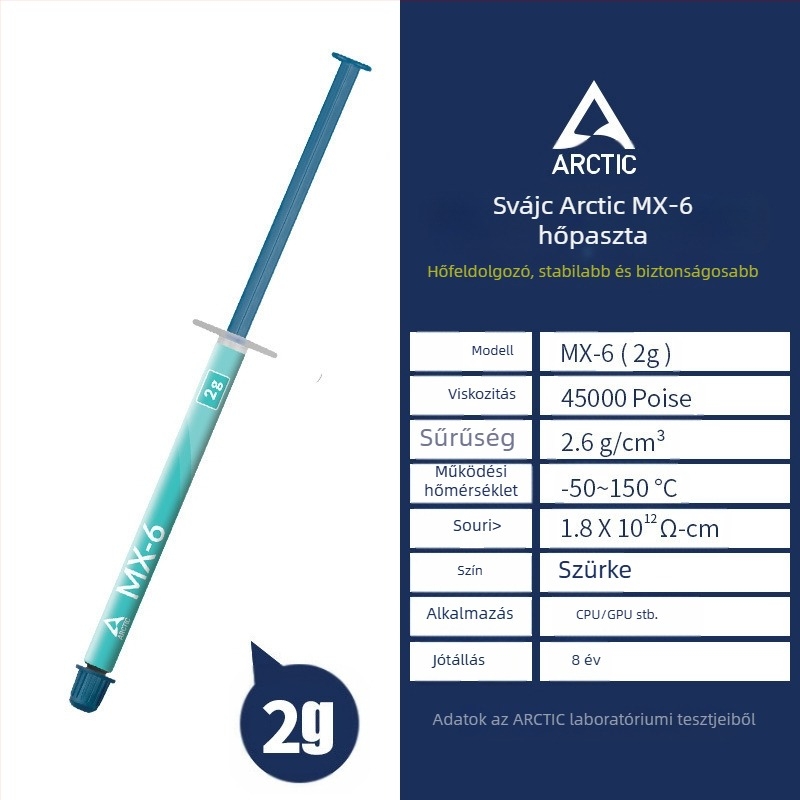 Arctic MX-4 szilikonhővezető paszta CPU-hoz és GPU-hoz