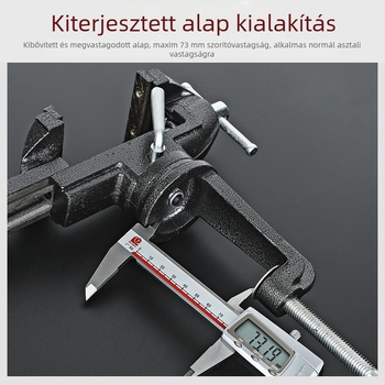 Oudisi mini asztali csavaros szorító – univerzális, többfunkciós, 360° forgás, tömeg 1.93 kg