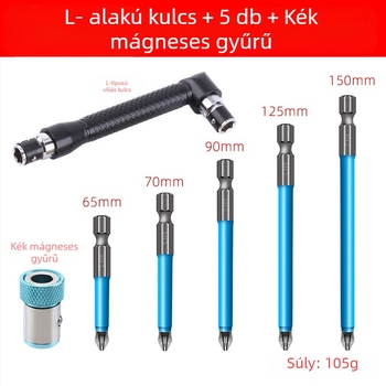 Keresztezett fejű csúszásmentes bit készlet háztartási használatra – ötvözött acél