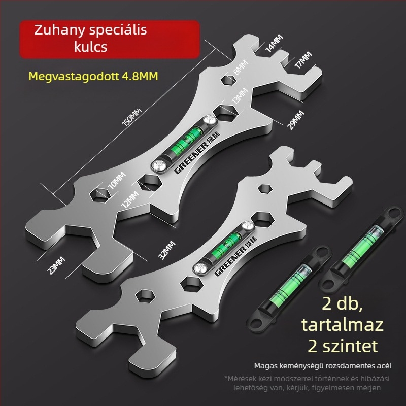 Greener multifunkcionális kulcs fürdőszobához és zuhanyzáshoz – rozsdamentes acél