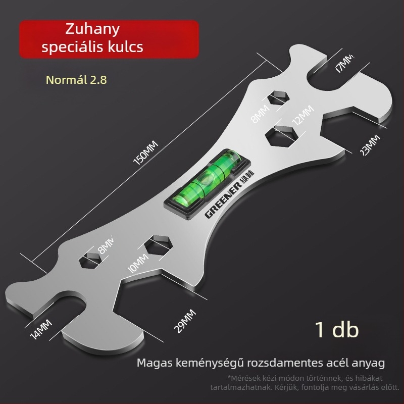 Greener multifunkcionális kulcs fürdőszobához és zuhanyzáshoz – rozsdamentes acél