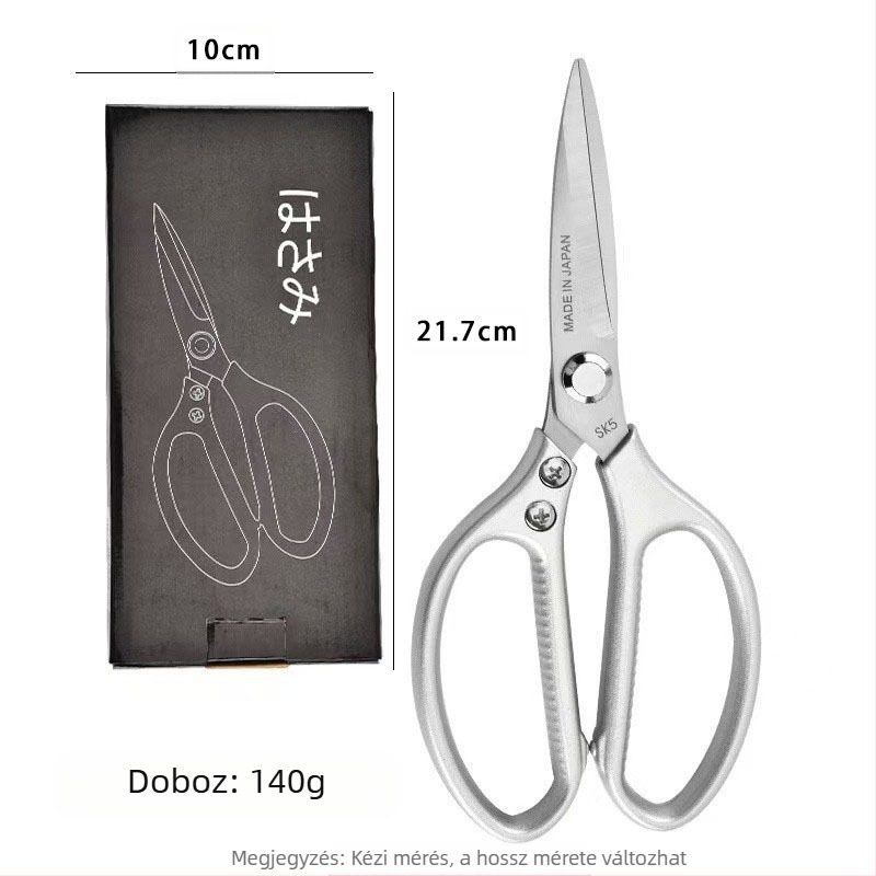 Konyhai olló, erős rozsdamentes acél, csontvágó, többfunkciós háztartási olló