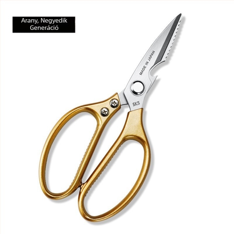 Konyhai olló, erős rozsdamentes acél, csontvágó, többfunkciós háztartási olló