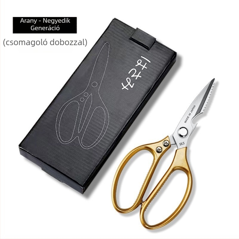 Konyhai olló, erős rozsdamentes acél, csontvágó, többfunkciós háztartási olló