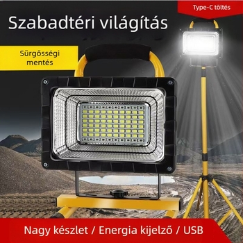 Vészhelyzeti kemping lámpa összecsukható hátizsák dizájnnal, 50-300W, 48 LED, IP54