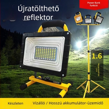 Vészhelyzeti kemping lámpa összecsukható hátizsák dizájnnal, 50-300W, 48 LED, IP54