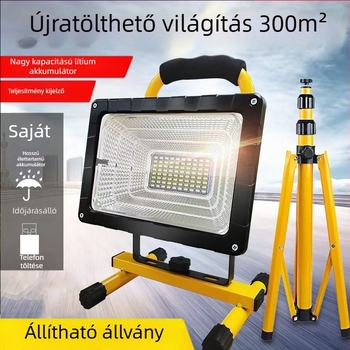 Vészhelyzeti kemping lámpa összecsukható hátizsák dizájnnal, 50-300W, 48 LED, IP54