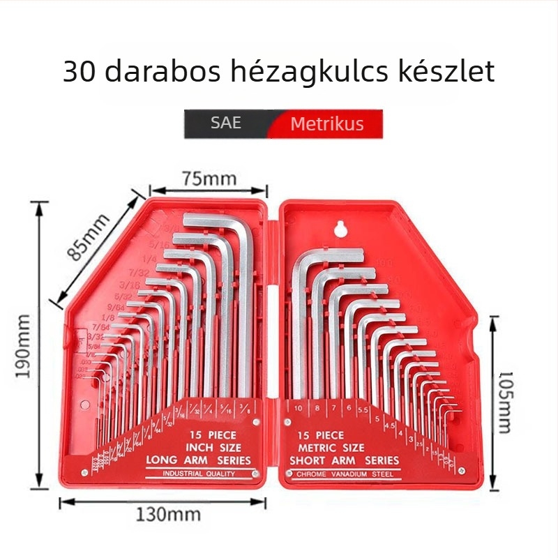 Belső hatszögfejű imbuszkészlet, L-alakú, Celtic, anyag: 40Cr