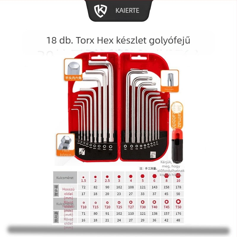 Belső hatszögfejű imbuszkészlet, L-alakú, Celtic, anyag: 40Cr