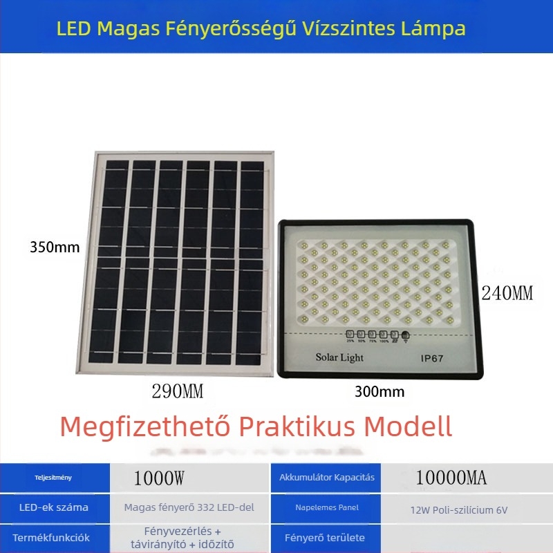 Napelemes csillagos fény IP67, 50W, 6V, távirányító, 6–12 óra üzemidő