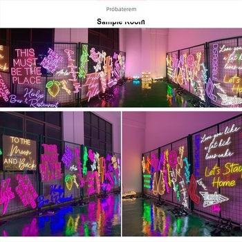 5V neon LED falikép bárhoz, Vice City téma, bedugható, akril keret