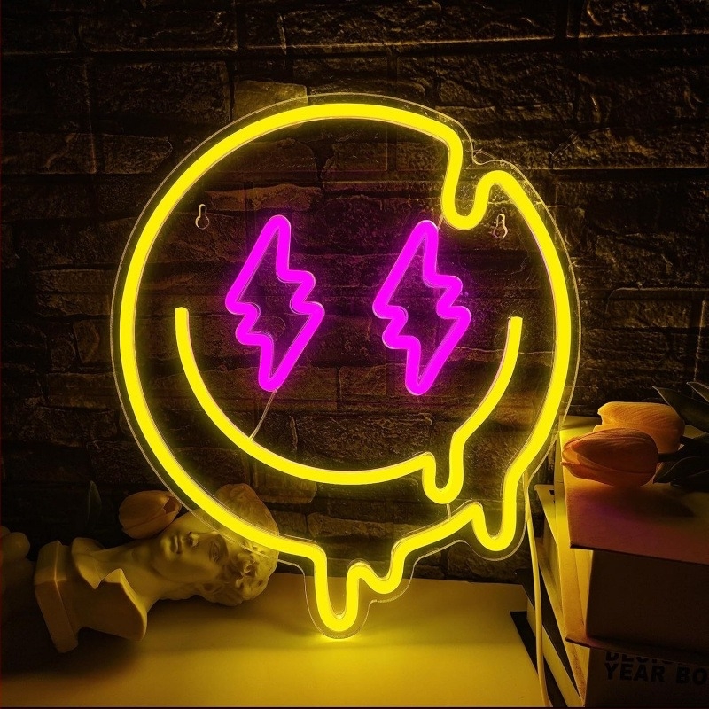 5V neon LED falikép bárhoz, Vice City téma, bedugható, akril keret