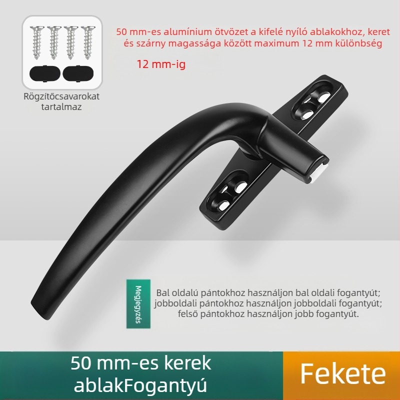 Ablak kilincs – modern minimalista dizájn, modell 050, anyag: cinkötvözet