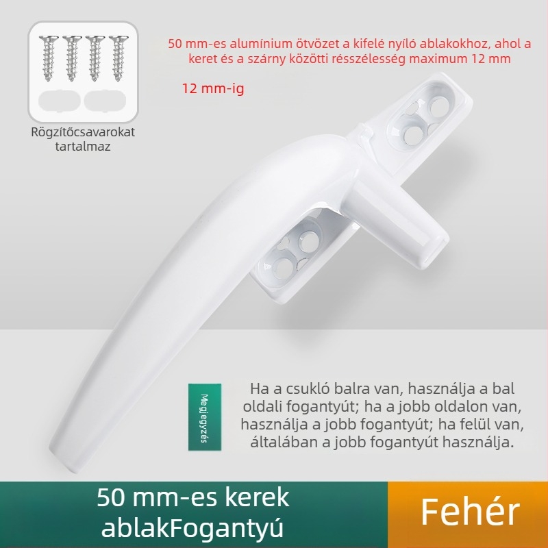 Ablak kilincs – modern minimalista dizájn, modell 050, anyag: cinkötvözet