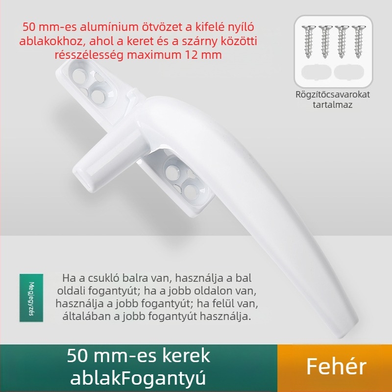 Ablak kilincs – modern minimalista dizájn, modell 050, anyag: cinkötvözet