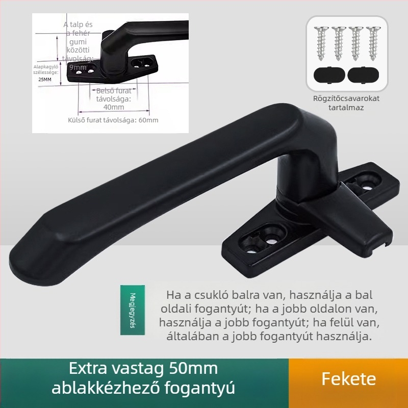 Ablak kilincs – modern minimalista dizájn, modell 050, anyag: cinkötvözet