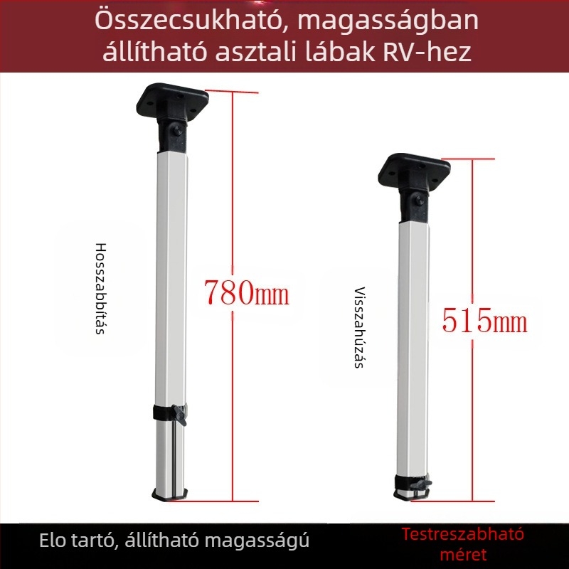 RV-hez használható összecsukható asztalláb — BT-FZ05; alumínium ötvözet; kompatibilis RV