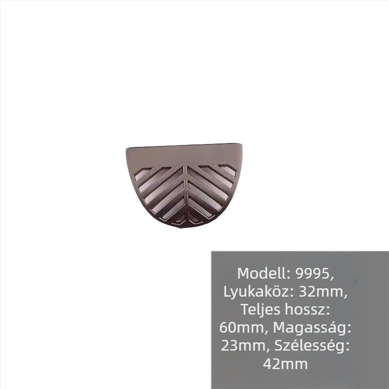 Rejtett levél alakú szekrényfogantyú, zinc ötvözetből, elektroplating felületkezelés, modell 9995, Jiaao