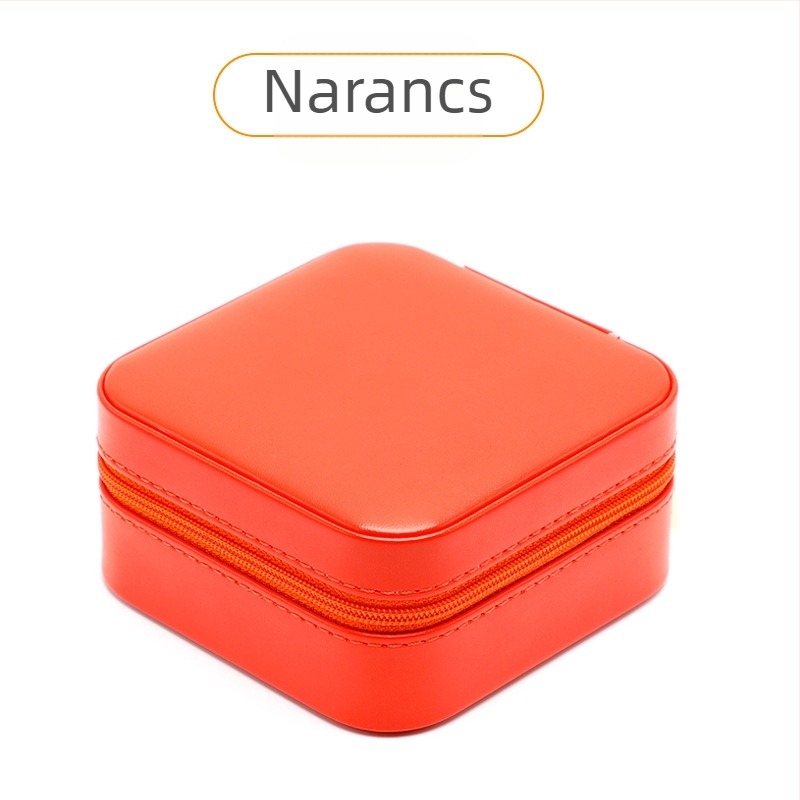 Bőr ékszerdoboz, hordozható tükrös, modell 8010-M, lágy felépítés