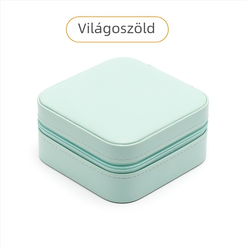 Bőr ékszerdoboz, hordozható tükrös, modell 8010-M, lágy felépítés