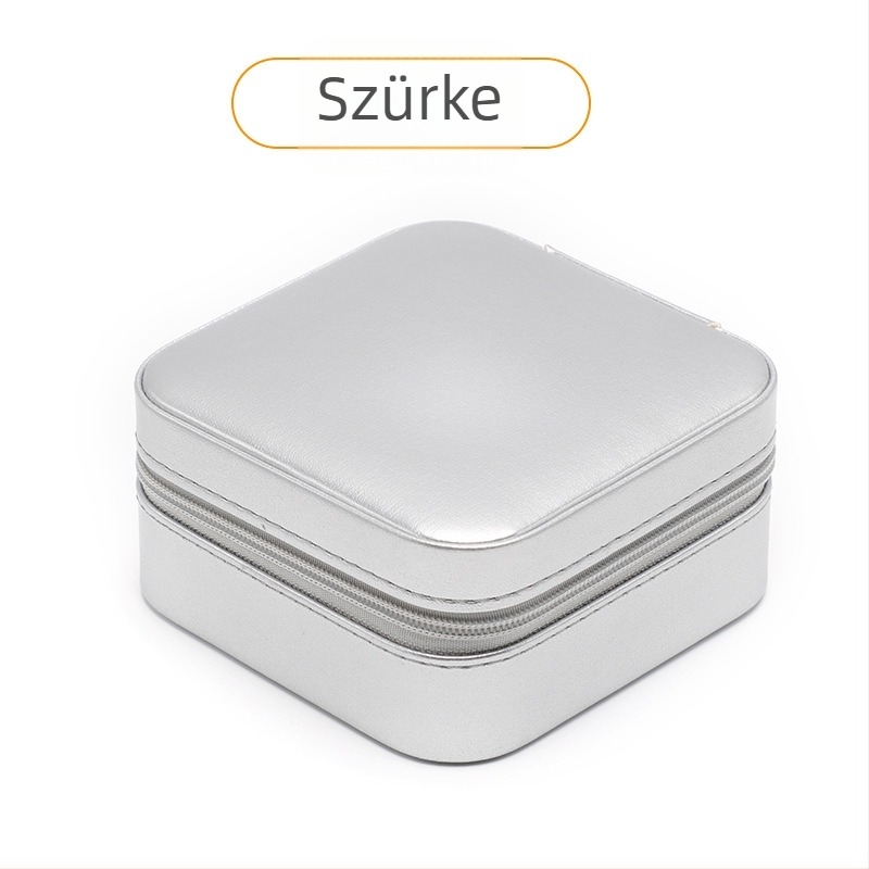 Bőr ékszerdoboz, hordozható tükrös, modell 8010-M, lágy felépítés