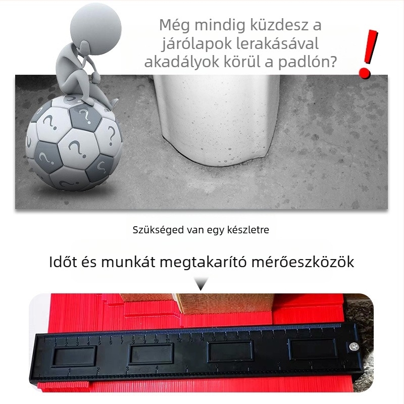 Mekla Profil- és Kontúr Mérő – Többfunkciós eszköz fameiparhoz szabálytalan profilok és ívek radián méréséhez