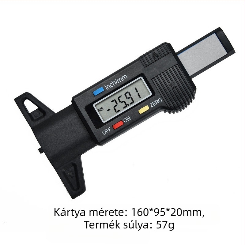 Digitális tolómérő rozsdamentes acélból, vernier skálás, ipari minőség, dupla metrika-hüvelyk skála