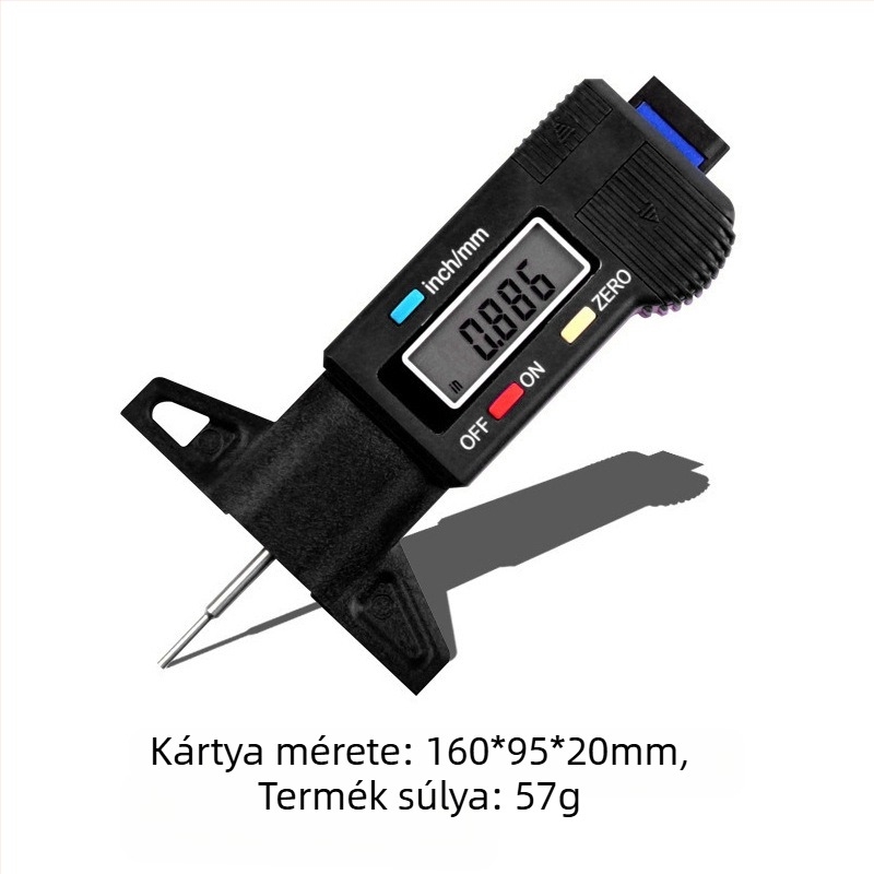 Digitális tolómérő rozsdamentes acélból, vernier skálás, ipari minőség, dupla metrika-hüvelyk skála