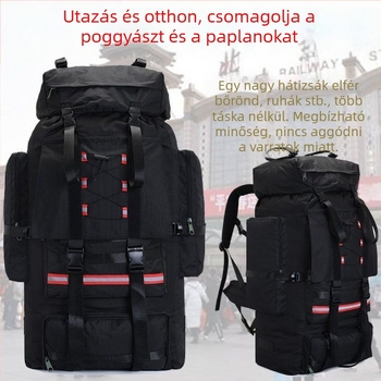 Férfiaknak készült hátizsák kültéri utazásokhoz, nagy kapacitású, akril anyag, illeszkedik 16 hüvelykes laptophoz, Oxford bélés