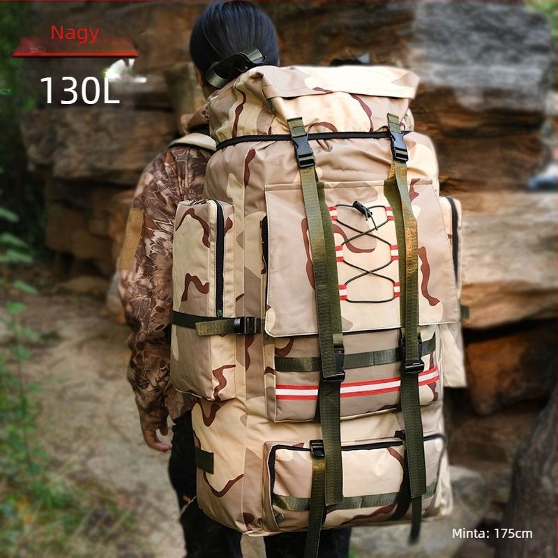 Férfiaknak készült hátizsák kültéri utazásokhoz, nagy kapacitású, akril anyag, illeszkedik 16 hüvelykes laptophoz, Oxford bélés