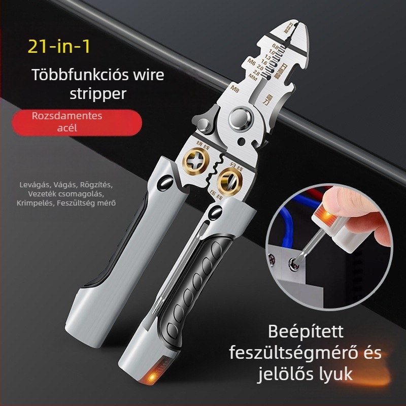 Z Többcélú elektromos tesztelő toll vezetékek húzó- és hántoló fogókkal | Súly 0.2